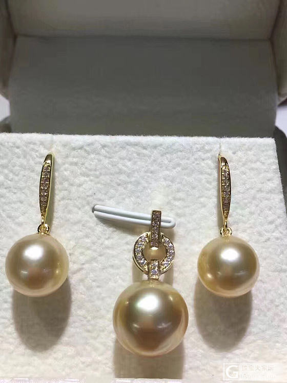 来几组南洋金珠套装_海水珍珠