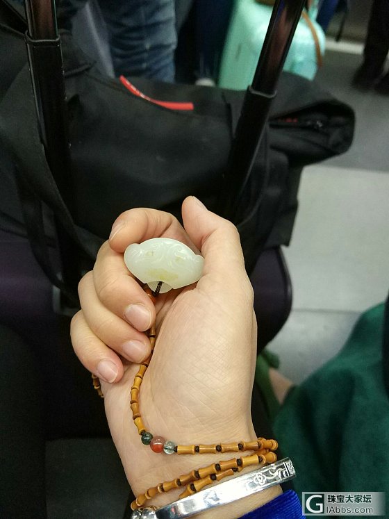 日常照😁😁_搭配和田玉橄榄核银