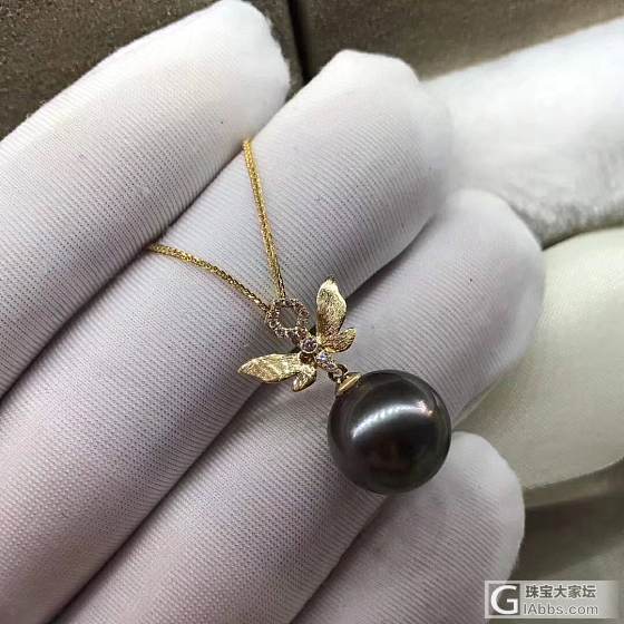 黑珍珠宝石_海水珍珠吊坠