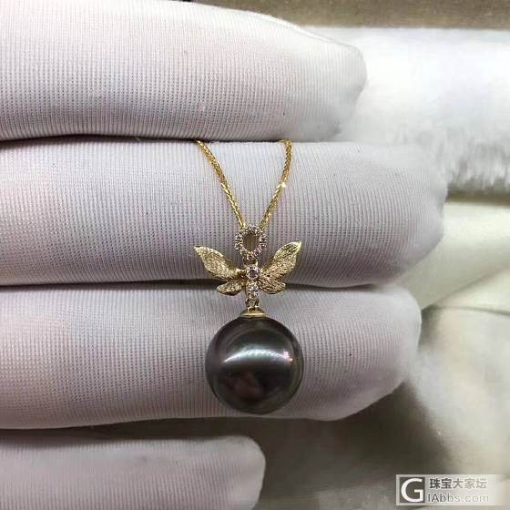 黑珍珠宝石_海水珍珠吊坠