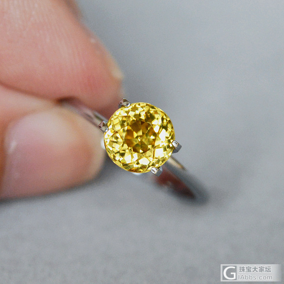 【Master-Cut】2.55ct 非洲 金黄 圆钻 全净 天然 锆石 收藏_刻面宝石锆石