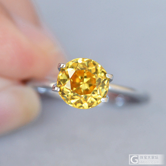 【Master-Cut】2.58ct 非洲 金黄 圆钻 全净 天然 锆石 收藏_刻面宝石锆石