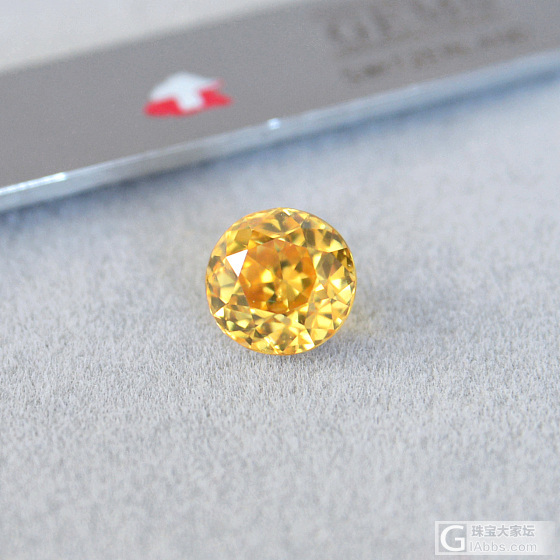 【Master-Cut】2.58ct 非洲 金黄 圆钻 全净 天然 锆石 收藏_刻面宝石锆石