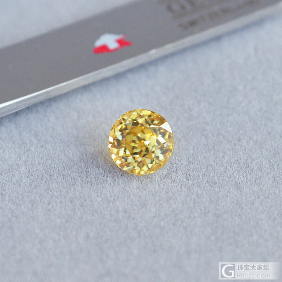 【Master-Cut】2.20ct 非洲 金黄 圆形 全净 天然 锆石 收藏_刻面宝石锆石