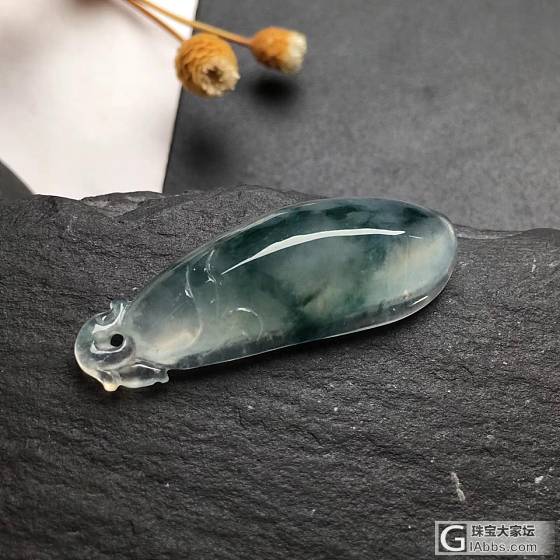 《言诚翡翠》冰飘花福瓜，完美冰透，微信78500180_挂件翡翠