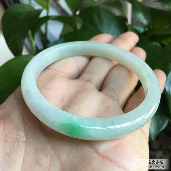 翠领珠宝天然缅甸翡翠a货冰糯种飘正阳绿正圈55.5mm手镯_手镯翡翠
