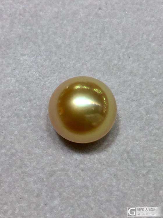 顶级皮光11-12mm浓郁金色天然金珠_海水珍珠