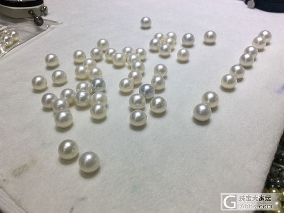 双11特惠价澳洲白珠9-10mm孔后微瑕，近圆皮滑_海水珍珠