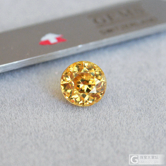 2.62ct 非洲 天然 金黄 璀璨 圆形 圆钻 精品 锆石 戒指 镶嵌定制_刻面宝石锆石