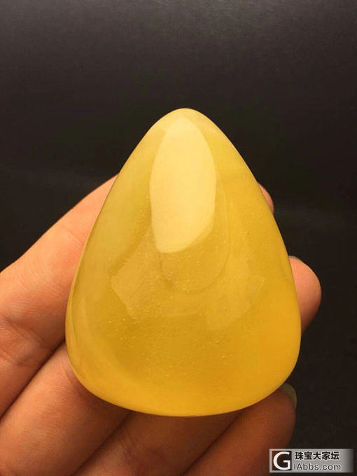 纯天然蜜蜡水滴，金星飘散，风云浩淼，让人心神漂浮，全品三无_蜜蜡