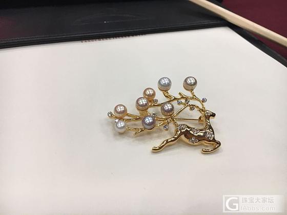 小鹿胸针style_胸饰珍珠