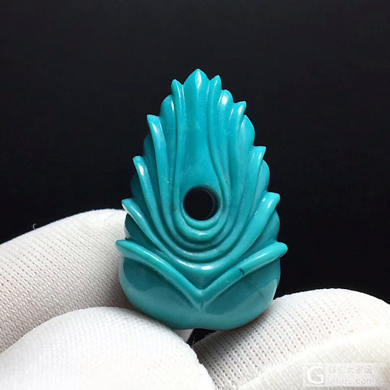 莲花_挂件松石