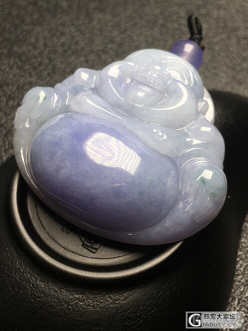 翡翠紫罗兰佛公_挂件翡翠