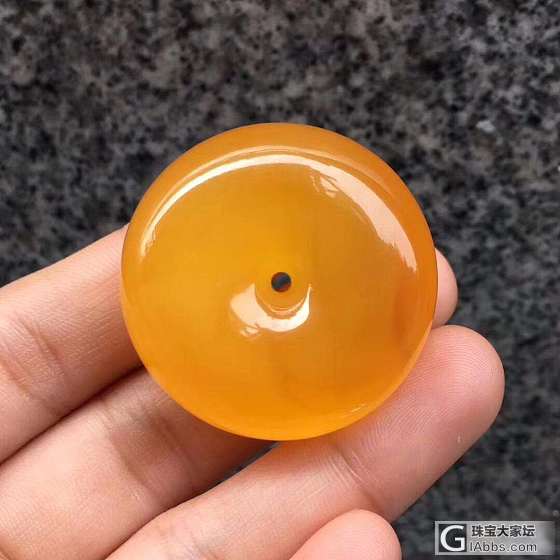 好喜欢的一块红糖色平安扣_平安扣蜜蜡