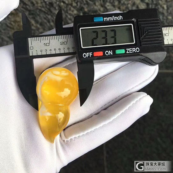 立体金白福禄 克重9.58 克价小高_挂件琥珀蜜蜡
