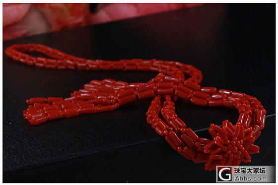 新款加长款红珊瑚毛衣链深红色精品瑕疵少90厘米精致工艺一件可代发_毛衣链珊瑚
