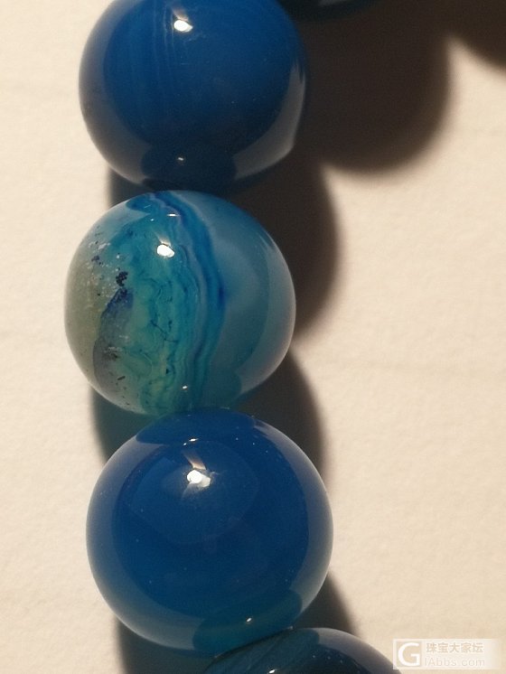 蓝色玛瑙手珠链_玛瑙