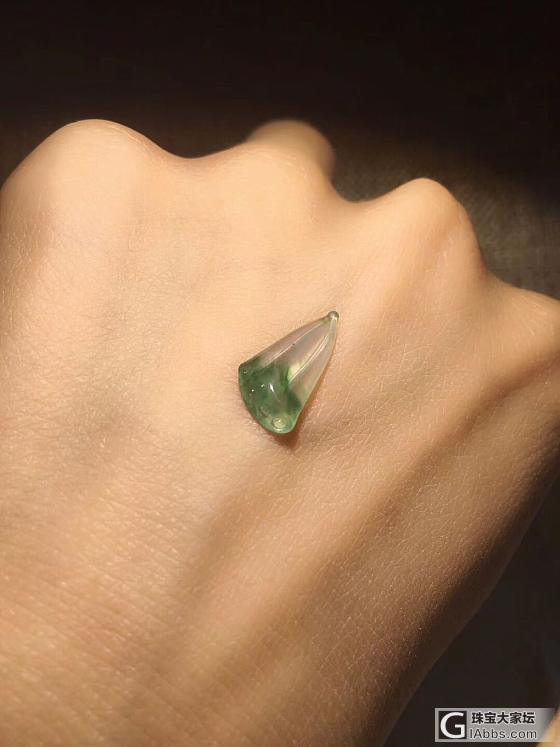 【荷塘】原创翡翠A货冰飘绿18k金镶嵌荷叶莲蓬手链 小绿蛋面蜻蜓荷花_手链翡翠