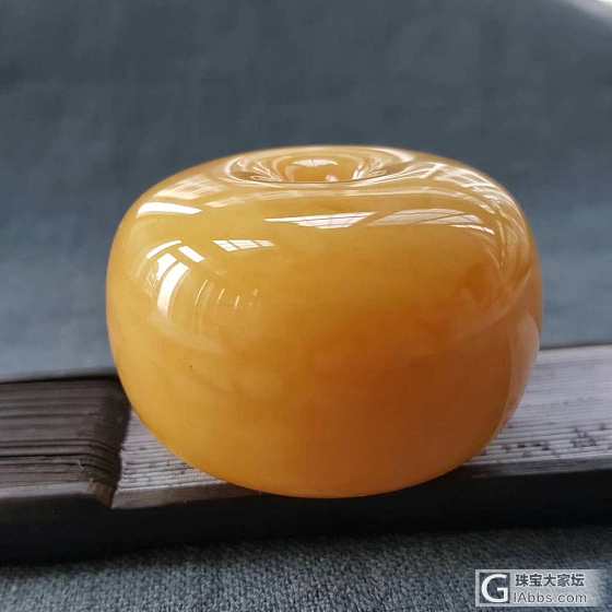 44.7克精选纯天然无优化无烤色满蜡鸡油黄平安扣_平安扣蜜蜡