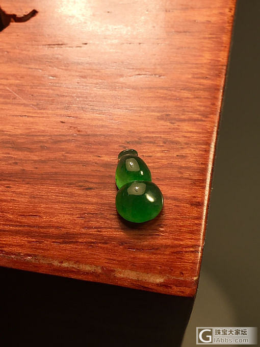 翡翠阳绿小葫芦，💰388_戒面翡翠