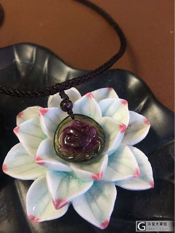 晒一下新欢西瓜碧玺_挂件碧玺