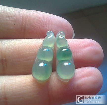 【缅甸A货一对冰种豆】        20  7  4.8mm     560米..._挂件翡翠