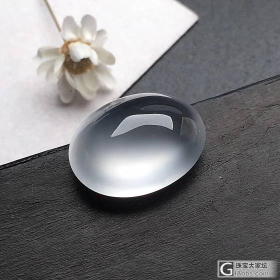 高冰蛋面，完美冰透，荧光四射，清澈见底，14.2/10.7/6mm，_翡翠蛋面