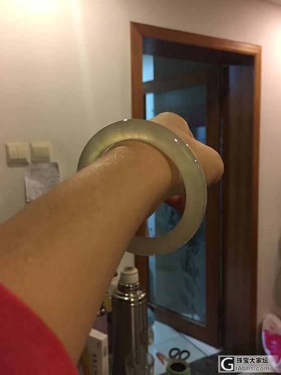 我来晒晒刚收到的种水镯子_翡翠手镯