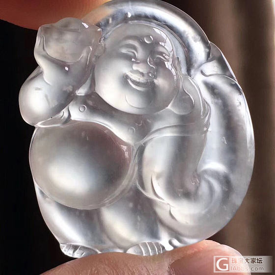 翡翠高冰动态佛_挂件翡翠