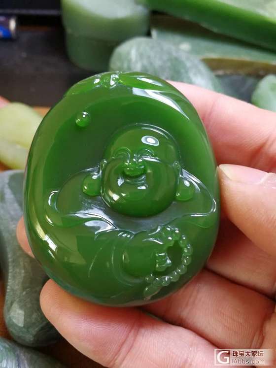 让大家看看什么叫做无结构的菠菜绿的佛！_挂件碧玉