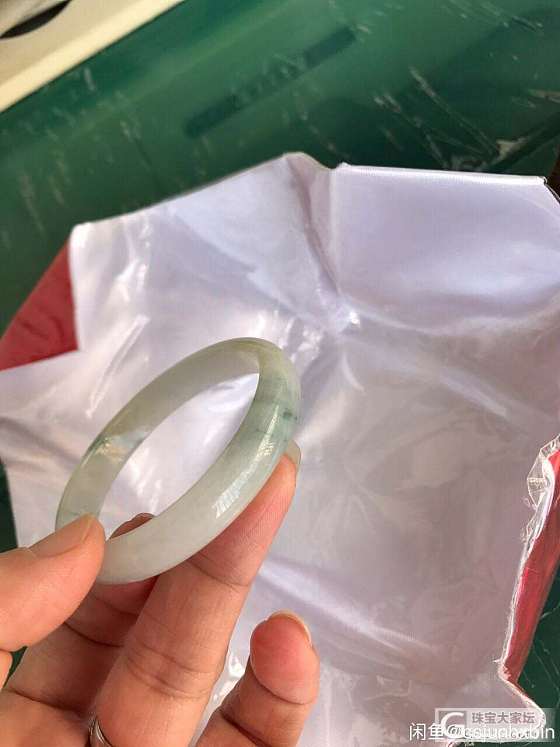 翡翠A货玉镯55贵妃升级转让_手镯翡翠