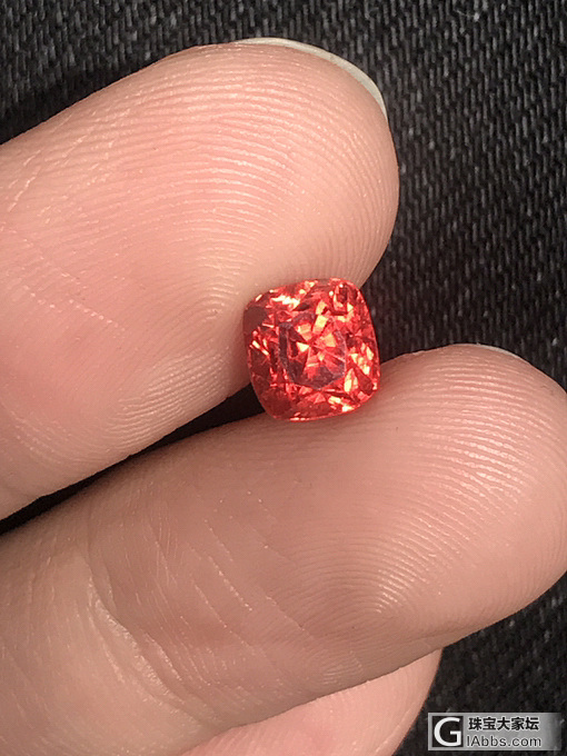 橙色尖晶_刻面宝石尖晶石