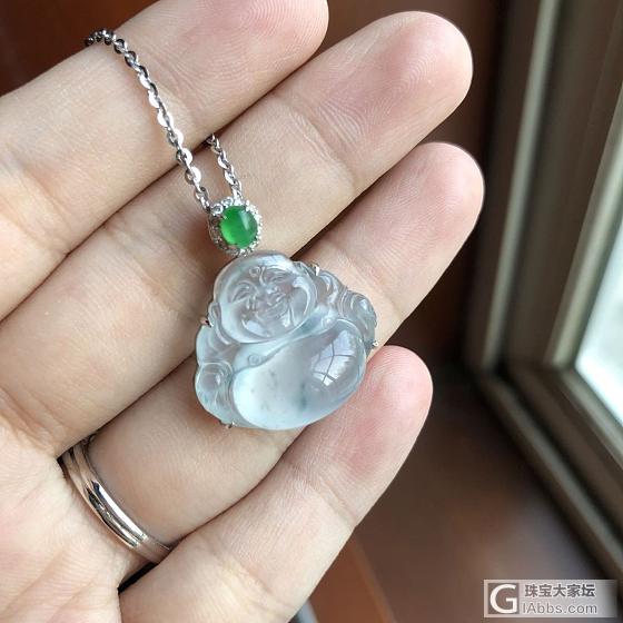 小极品佛公，冰种少棉起光。_吊坠翡翠