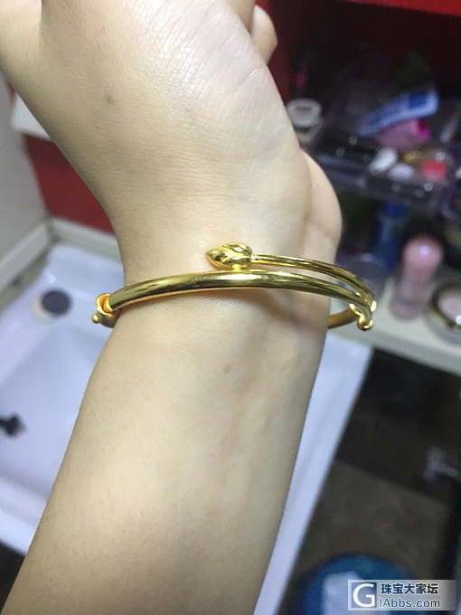 晒～坛红明牌荷花_手镯金