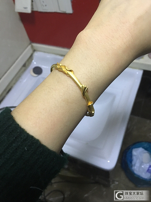 晒～坛红明牌荷花_手镯金