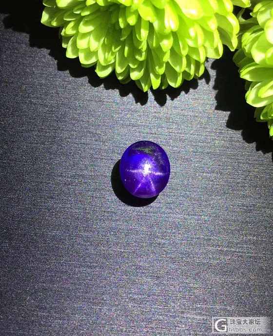 ##中颐天然无烧紫色星光蓝宝石##  4.53ct_蛋面蓝宝石中颐彩色宝石