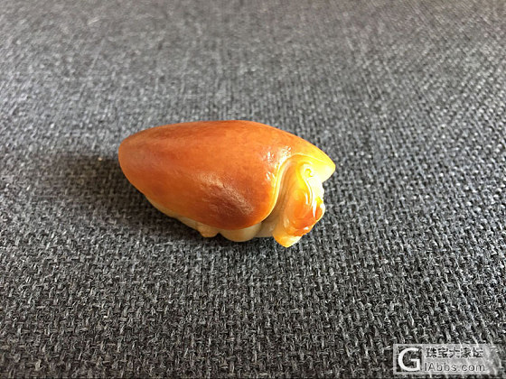【喆熙美玉】34克独籽红皮龙龟_挂件和田玉