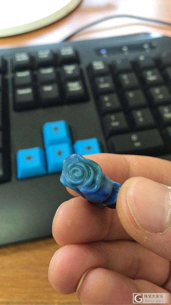 舒俱来星际蓝立体玫瑰吊坠_吊坠舒俱来