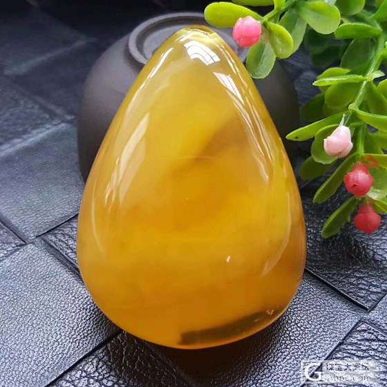 纯天然无优化无烤色绝美意境款金绞蜜水滴吊坠