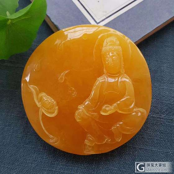 顶级天然无优化无烤色满蜡鸡油红观音娘娘挂件