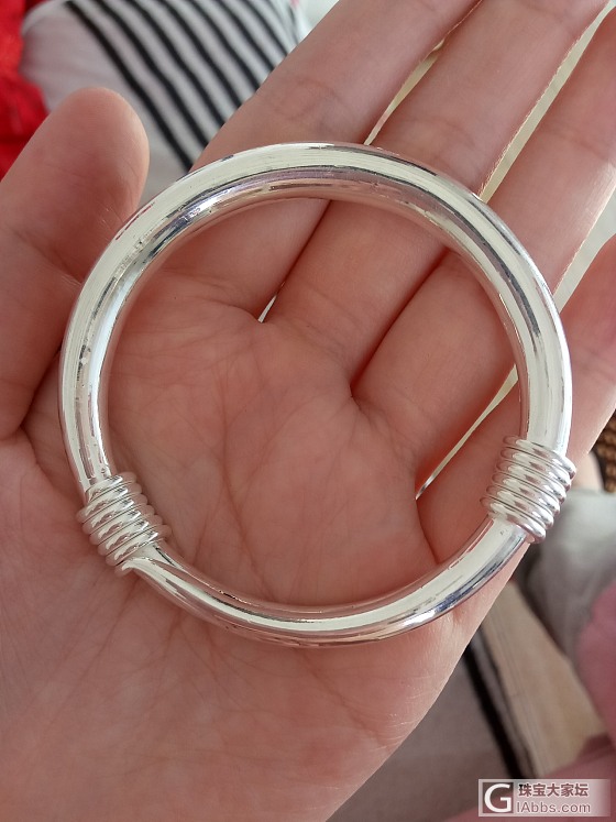出一只手工推圈_手镯银