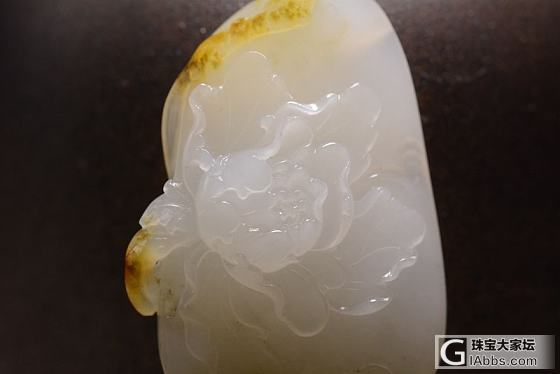 红皮白肉独籽 海派玉雕郑奇大师 牡丹花开 富贵来_玉工