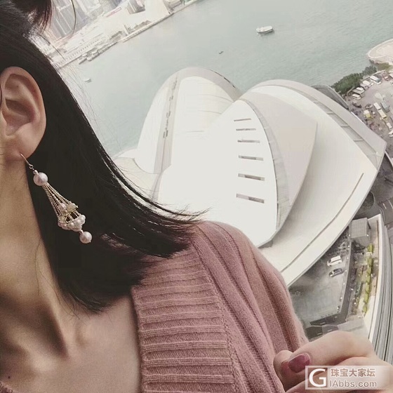 小裙子太美了_耳坠珍珠