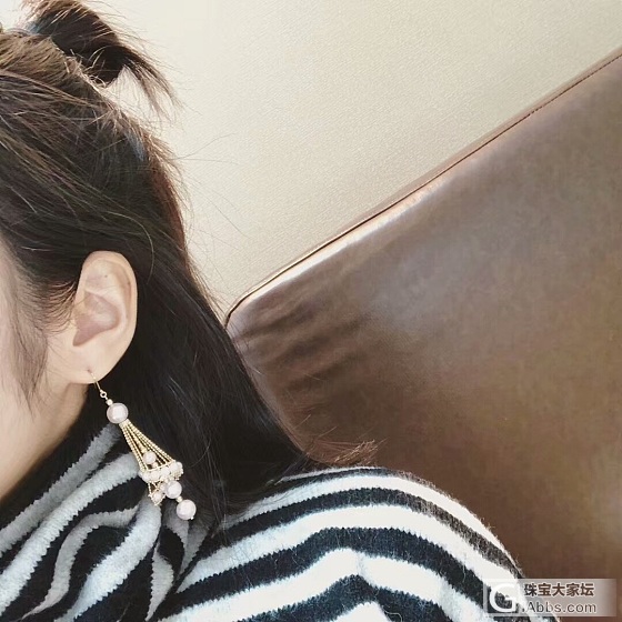 小裙子太美了_耳坠珍珠
