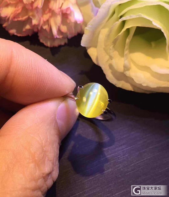 ##中颐斯里兰卡蜜糖色猫眼##  5.11ct  GRS证书_蛋面猫眼金绿宝石中颐彩色宝石