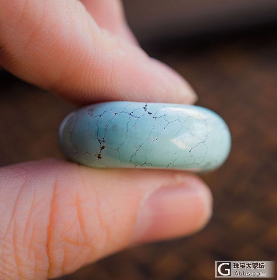 湖北秦古高瓷蓝网花天然绿松石吊坠平安扣26*9.5mm 锁骨链配饰_平安扣松石