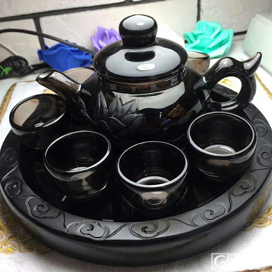 冰晶黑曜石_茶具黑曜石