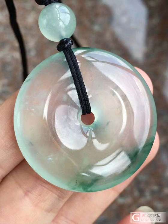 老坑冰种飘花平安扣_平安扣翡翠