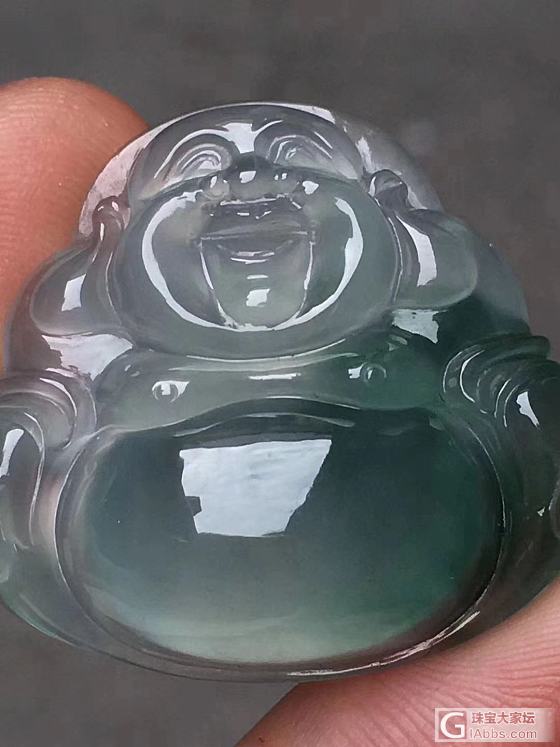 翡翠飘彩佛公_挂件翡翠