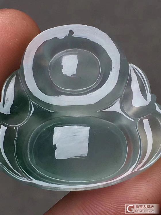 翡翠飘彩佛公_挂件翡翠